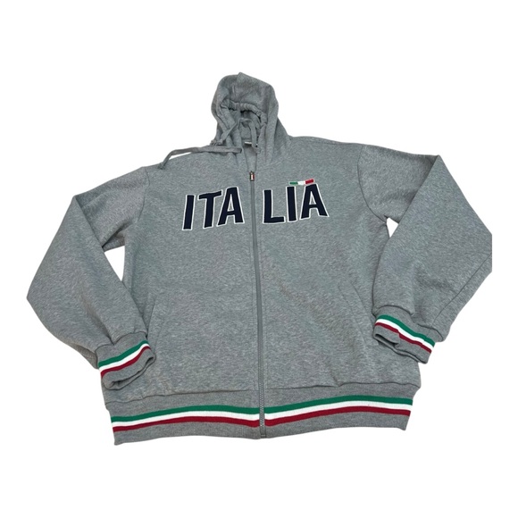 h.i.p. Other - h.i.p. Italia Heather Gray Hoodie Full Zip with Pockets